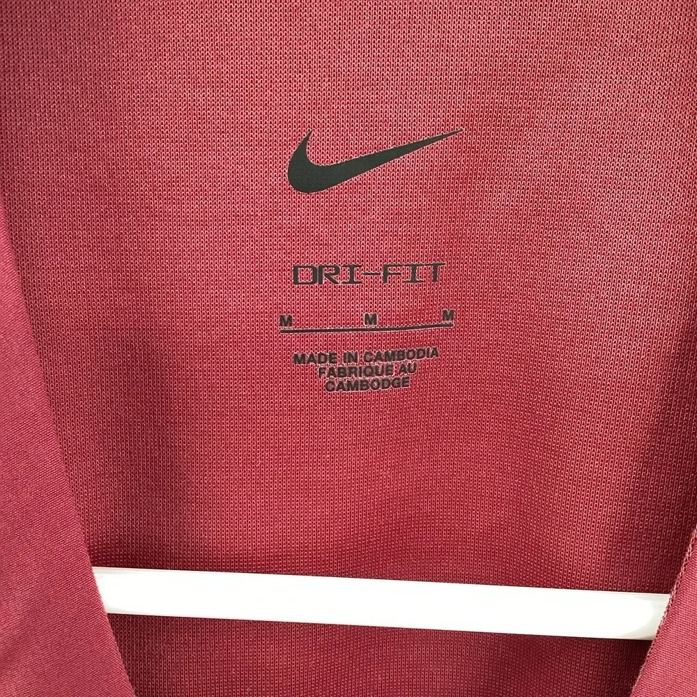 Nike Florida‎ State Seminoles Sideline Team Long Sleeve Shirt Medium Red FSU Zip